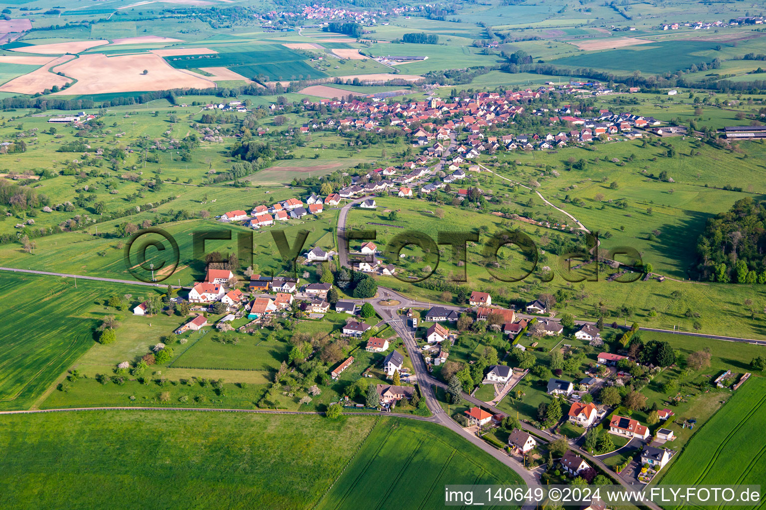 Ratzwiller im Bundesland Bas-Rhin, Frankreich von oben