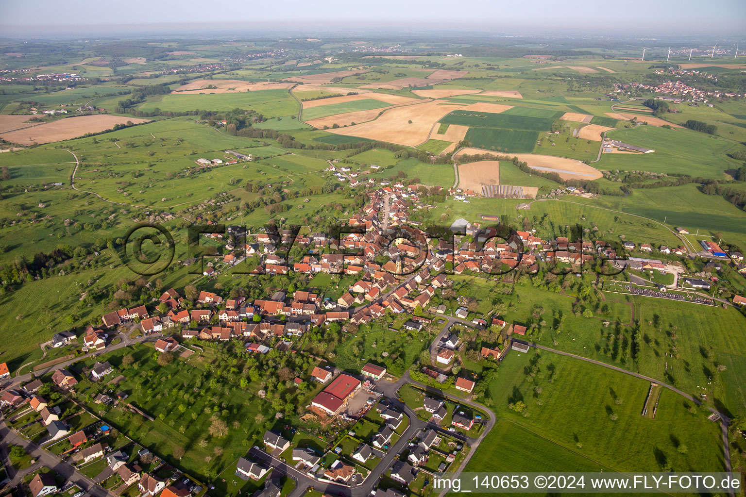 Luftbild von Butten im Bundesland Bas-Rhin, Frankreich