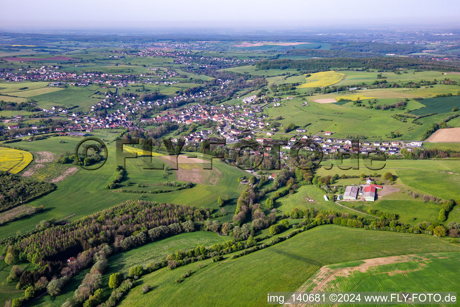 Achen von Nordosten im Bundesland Moselle, Frankreich