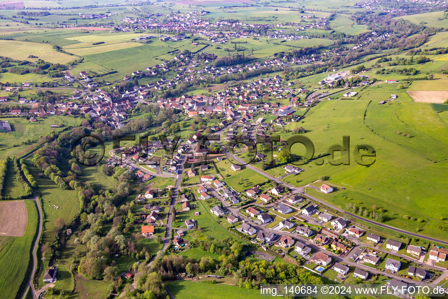 Luftbild von Achen im Bundesland Moselle, Frankreich