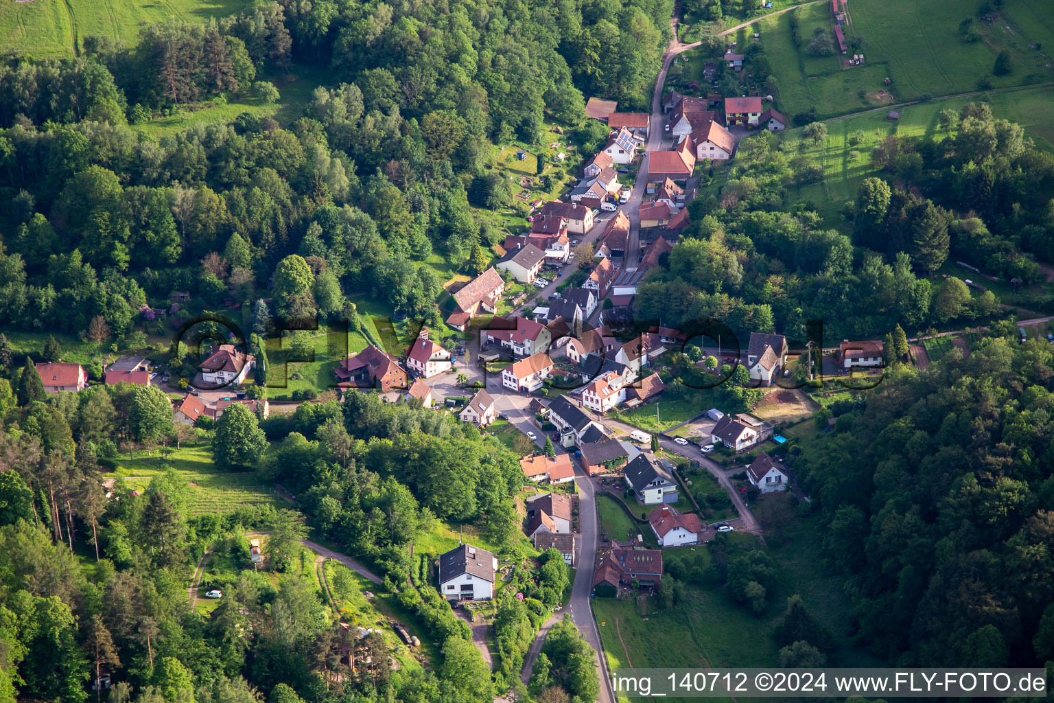 Dimbach im Bundesland Rheinland-Pfalz, Deutschland von oben