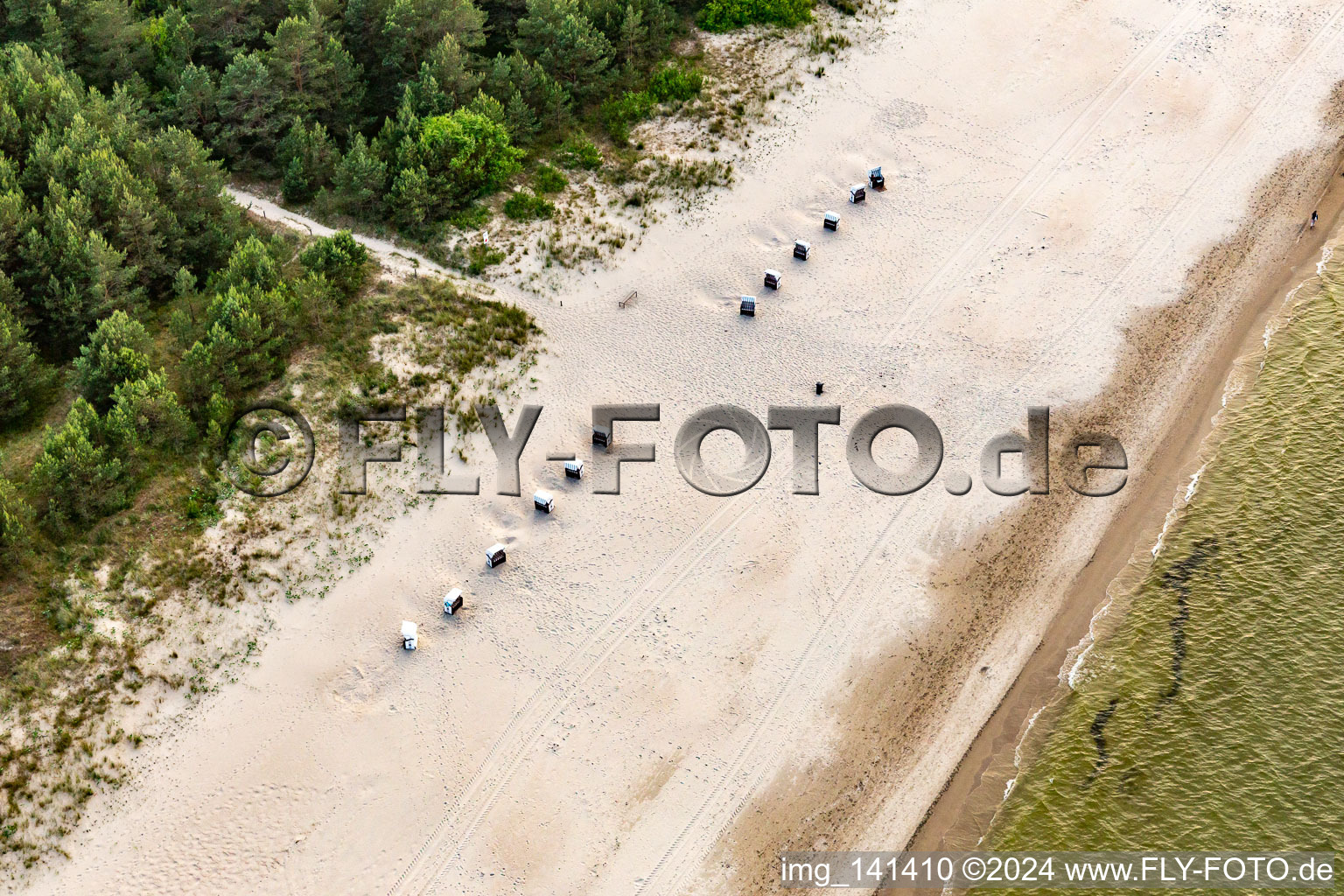 Hundestrand Trassenheide im Bundesland Mecklenburg-Vorpommern, Deutschland