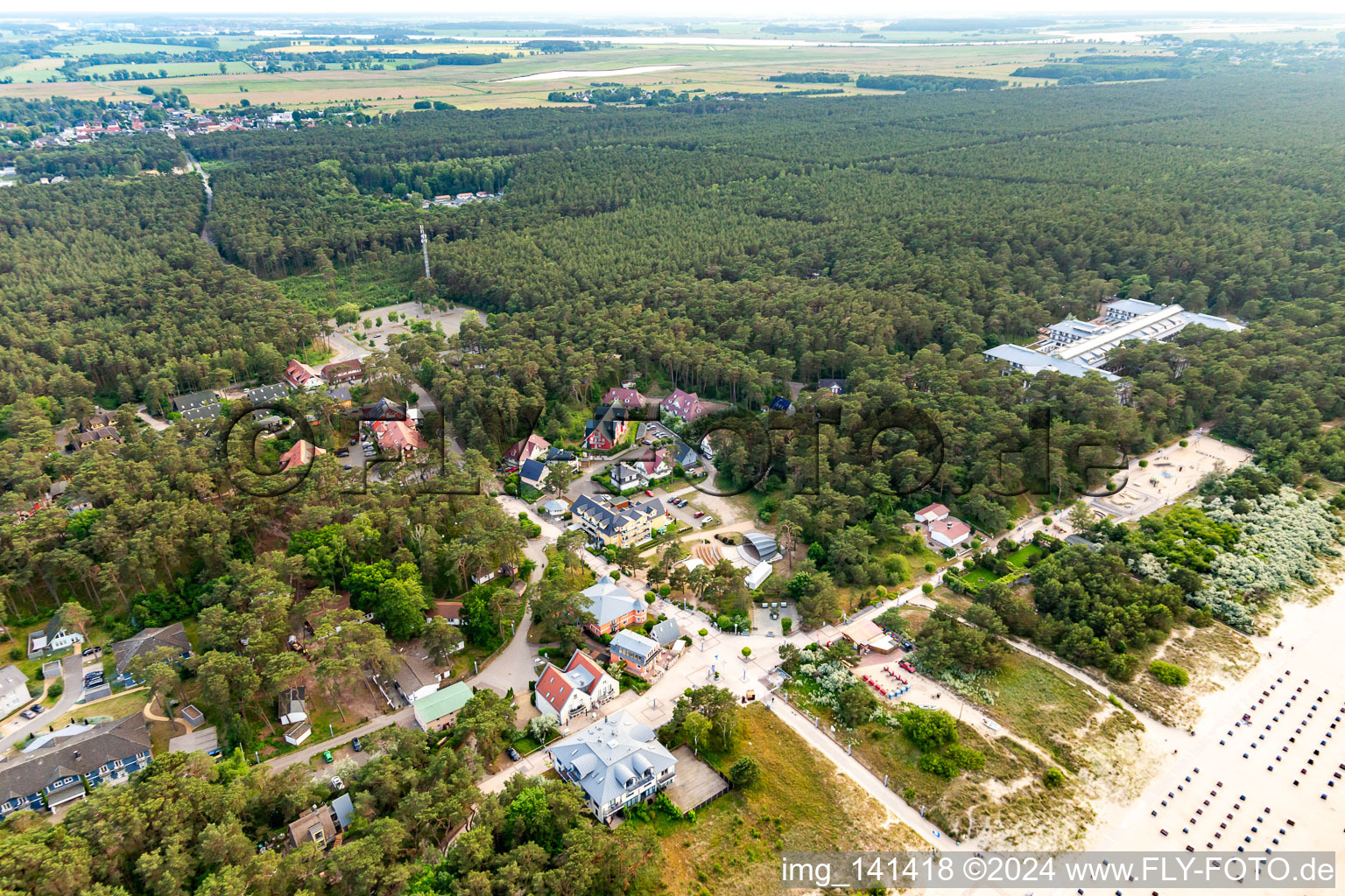 Ostseestrand Trassenheide im Bundesland Mecklenburg-Vorpommern, Deutschland