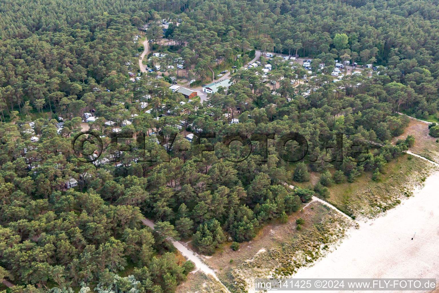 Campingplatz "Ostseeblick" Trassenheide im Bundesland Mecklenburg-Vorpommern, Deutschland