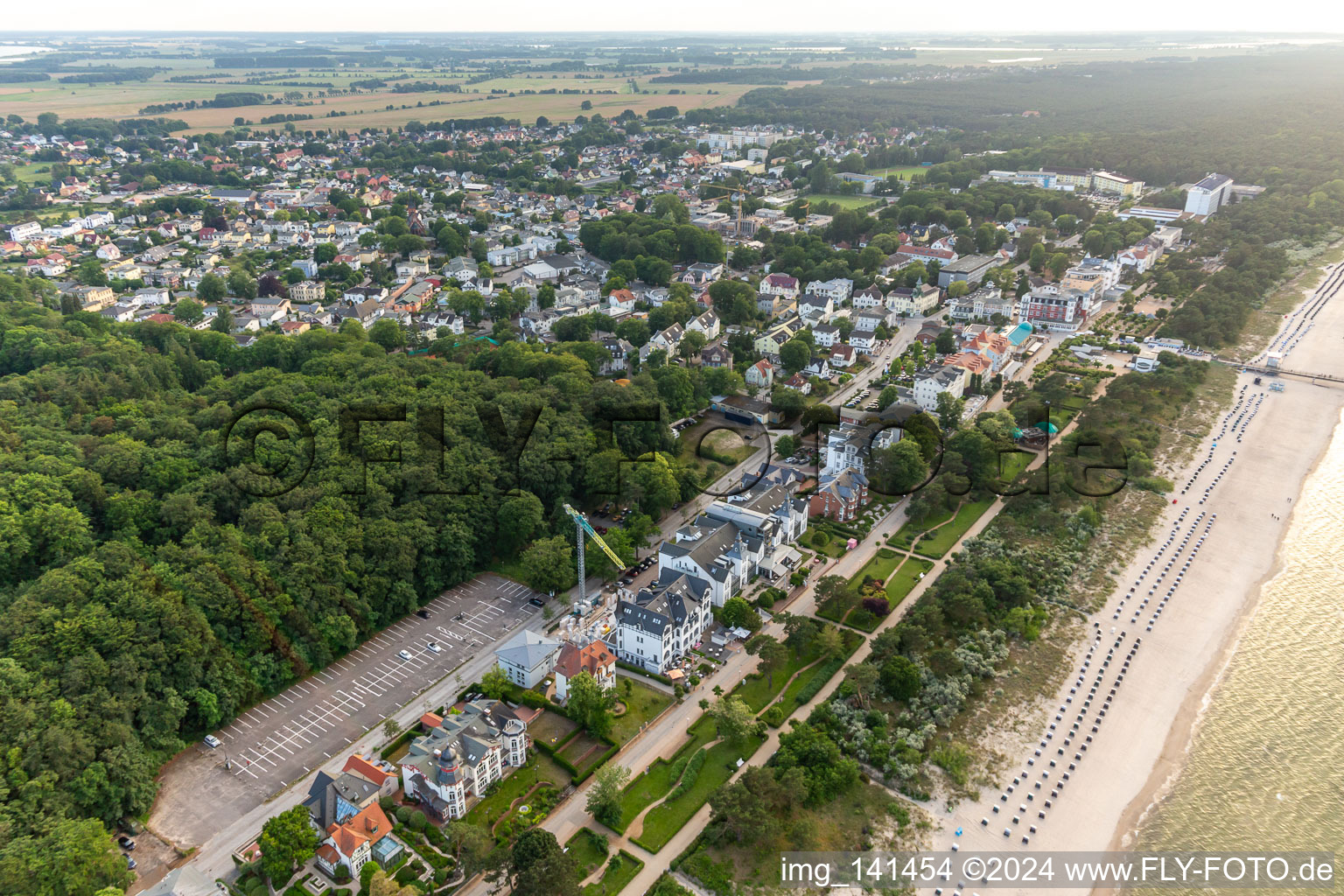 Villen zwischen Dünenstraße und Strandpromenade in Zinnowitz im Bundesland Mecklenburg-Vorpommern, Deutschland