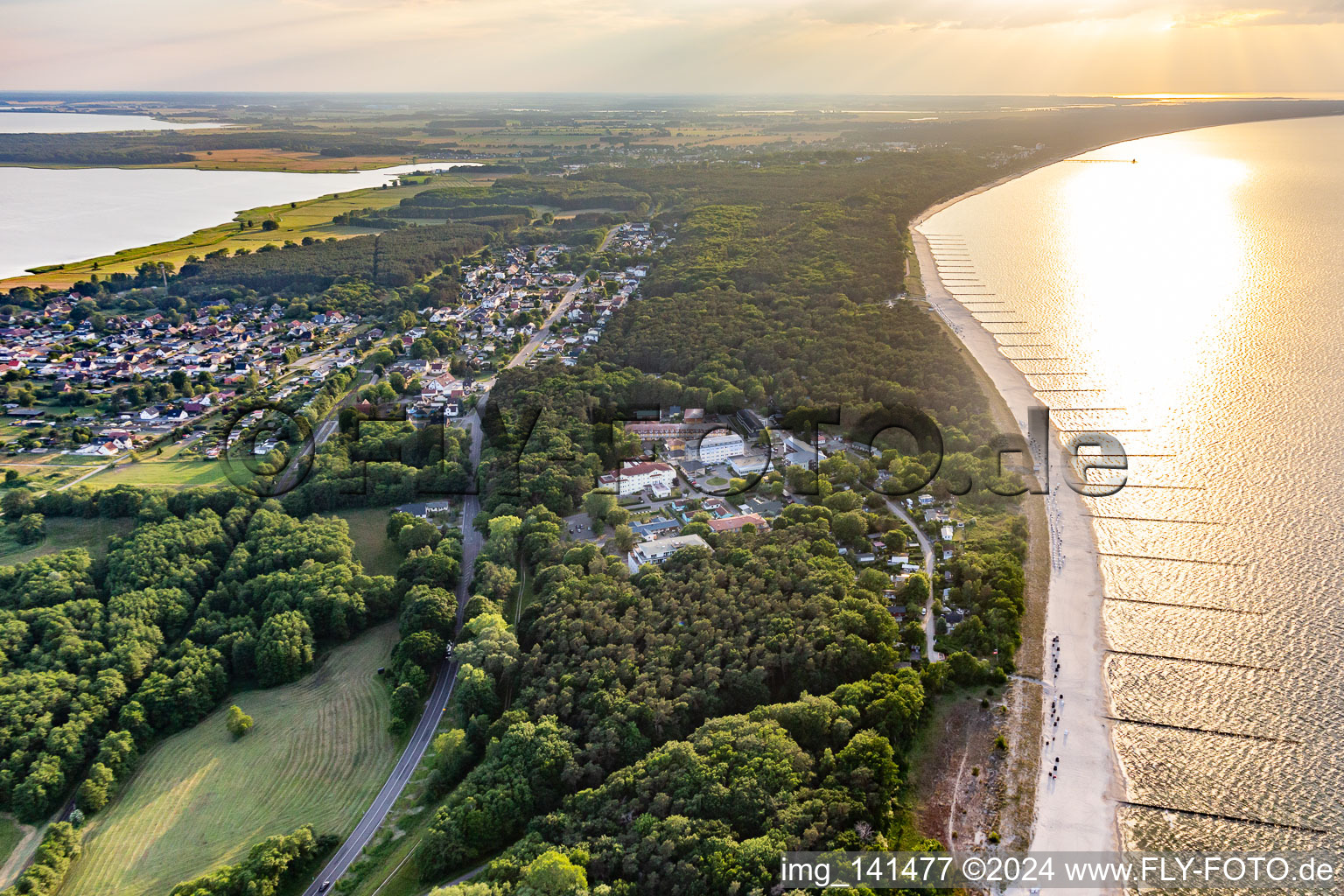 Möwenweg an der Ostseeseite in Zempin im Bundesland Mecklenburg-Vorpommern, Deutschland