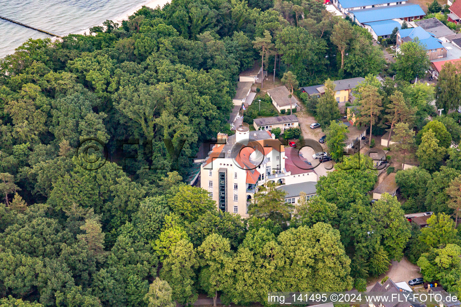 Waldschloss Parow in Koserow im Bundesland Mecklenburg-Vorpommern, Deutschland