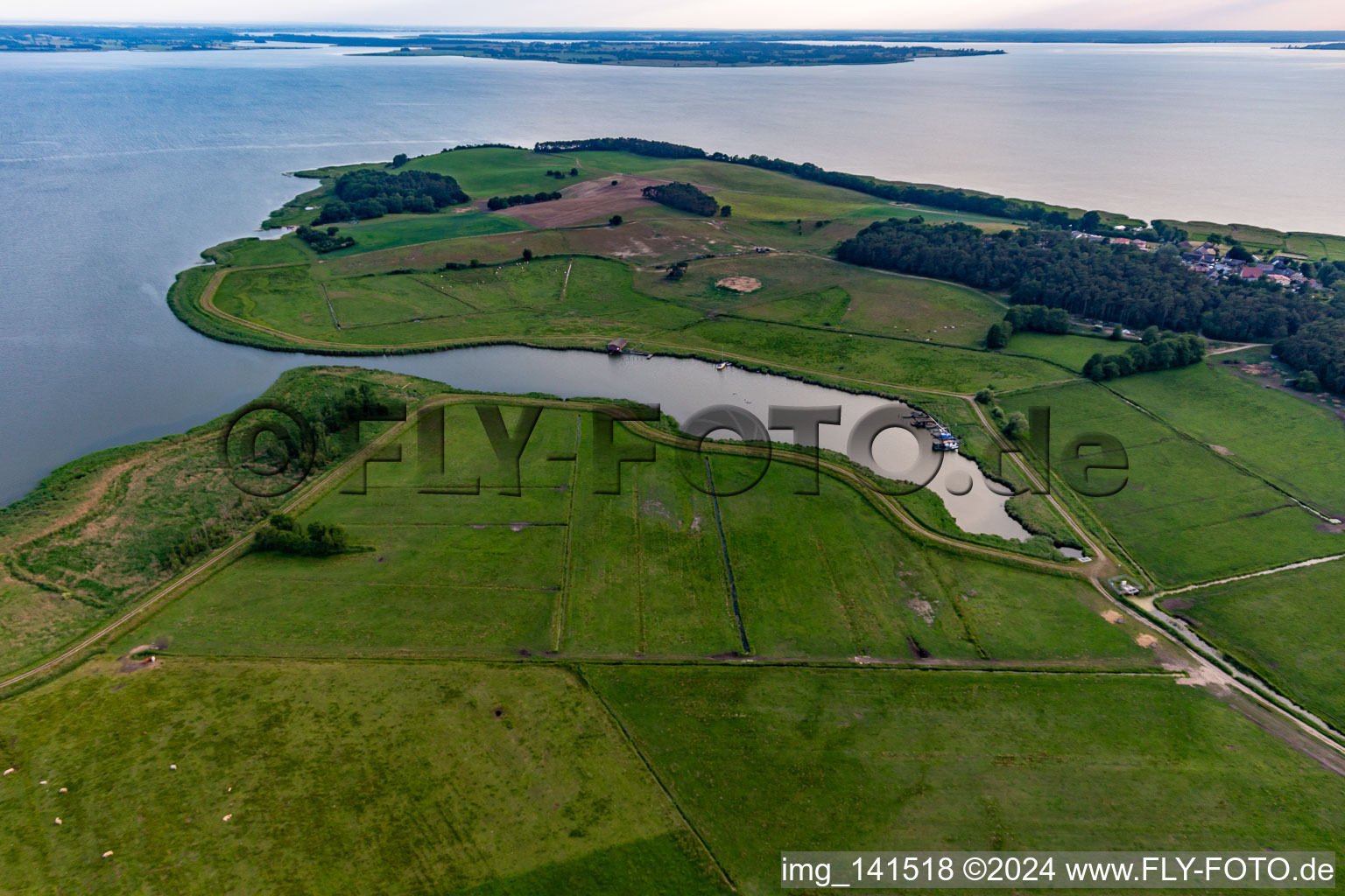 Loddiner Höft mit Fischerhafen im Bundesland Mecklenburg-Vorpommern, Deutschland