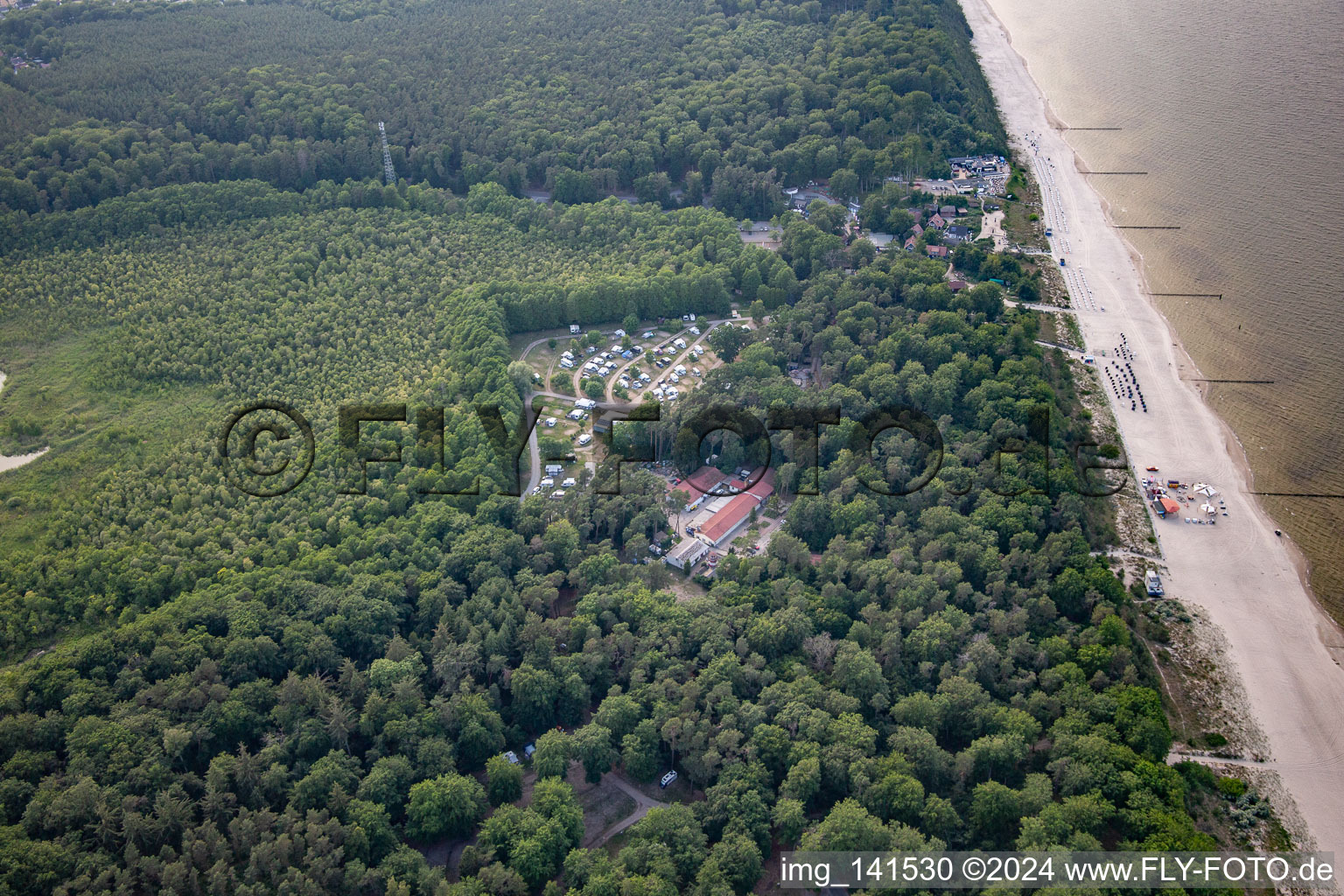 Campingplatz in Ückeritz im Bundesland Mecklenburg-Vorpommern, Deutschland