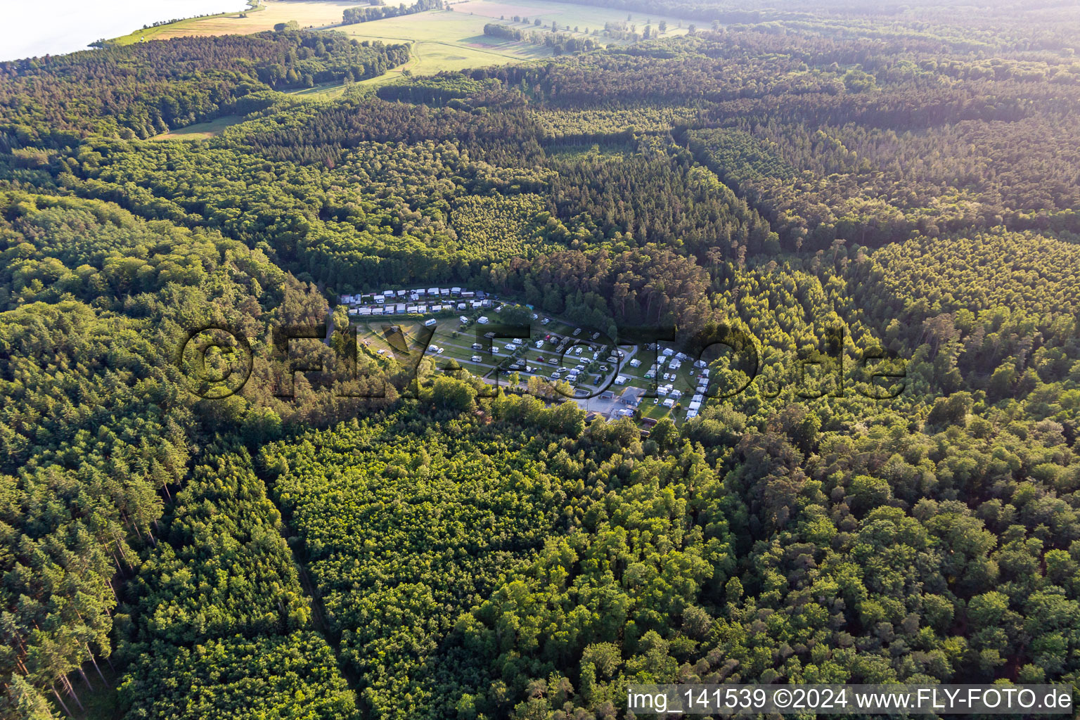 Luftbild von Ostsee-Camping Bansin in Heringsdorf im Bundesland Mecklenburg-Vorpommern, Deutschland