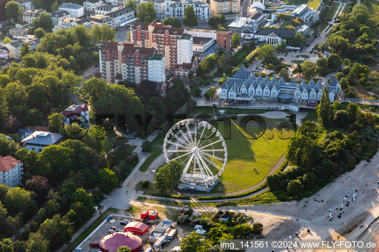 Luftbild von Riesenrad Heringsdorf im Bundesland Mecklenburg-Vorpommern, Deutschland