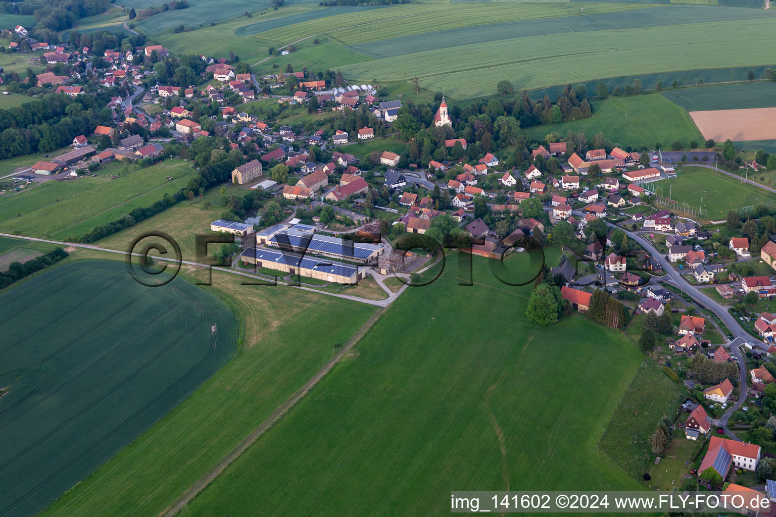 Bertsdorf von Westen in Bertsdorf-Hörnitz im Bundesland Sachsen, Deutschland