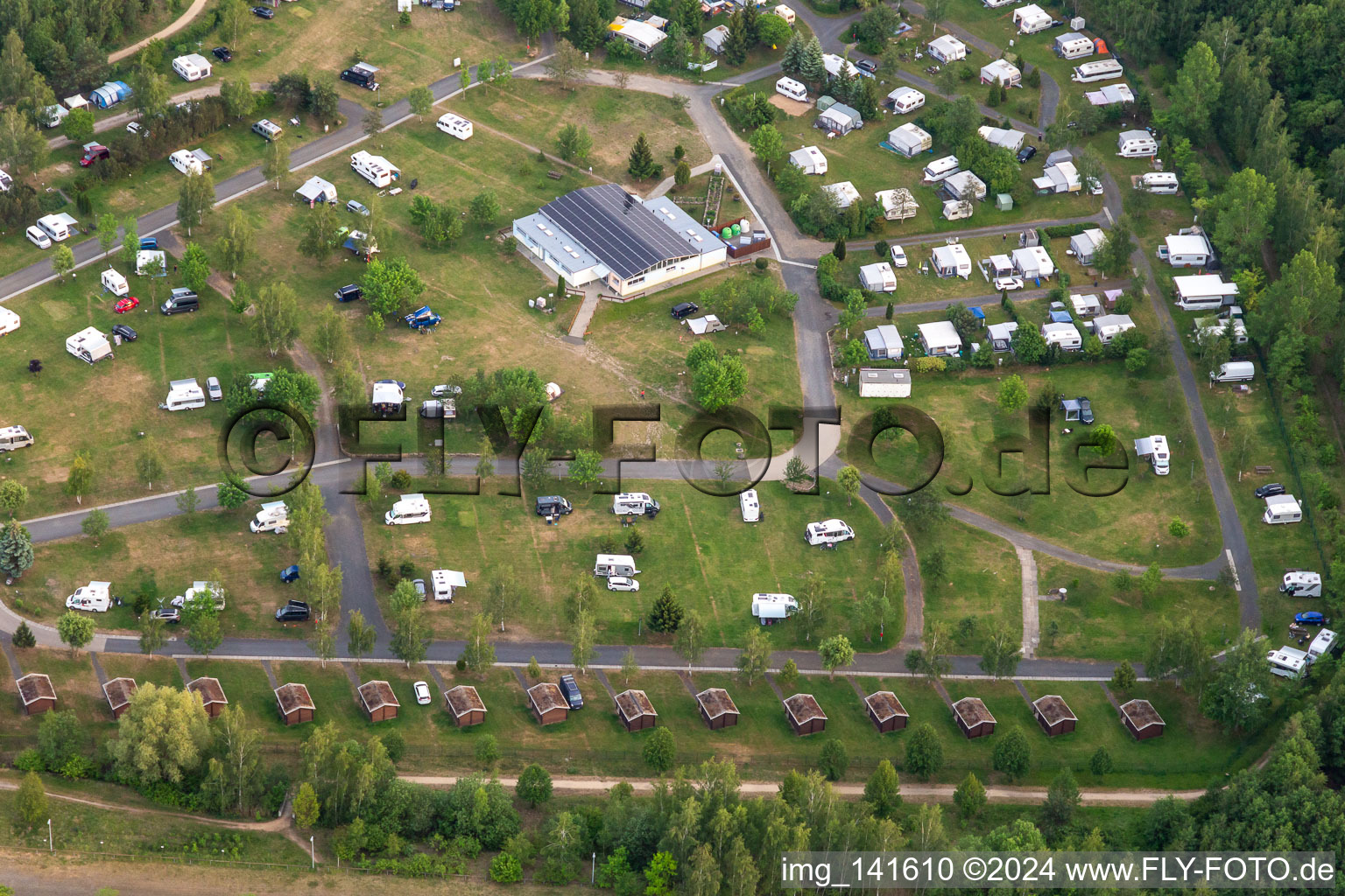 Luftbild von SeeCamping Zittauer Gebirge am Olbersdorfer See im Bundesland Sachsen, Deutschland