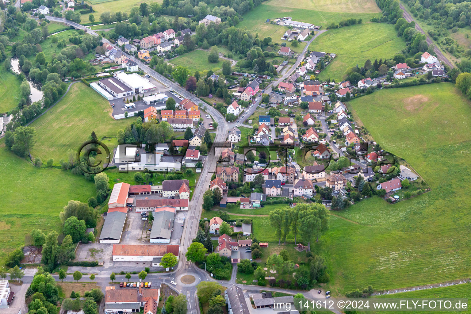 Gewerbegebiet im Ortsteil Pethau in Zittau im Bundesland Sachsen, Deutschland