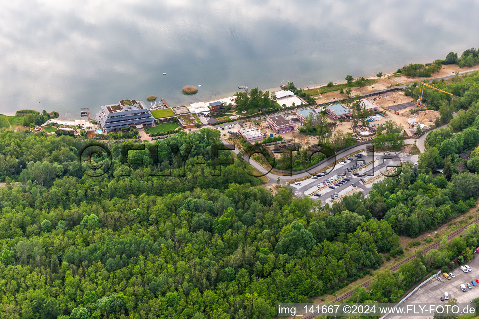 Luftbild von Insel der Sinne - Hotel - Restaurant - Spa am Berzdorfer See im Ortsteil Hagenwerder in Görlitz im Bundesland Sachsen, Deutschland