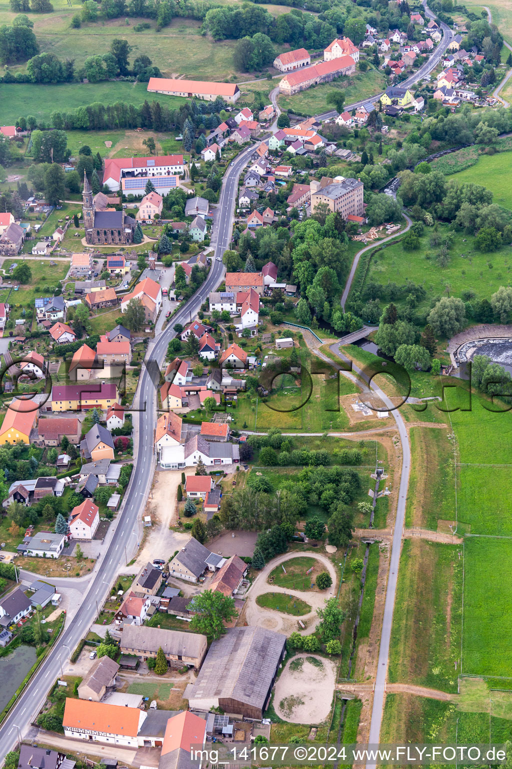 Hautpstr im Ortsteil Leuba in Ostritz im Bundesland Sachsen, Deutschland