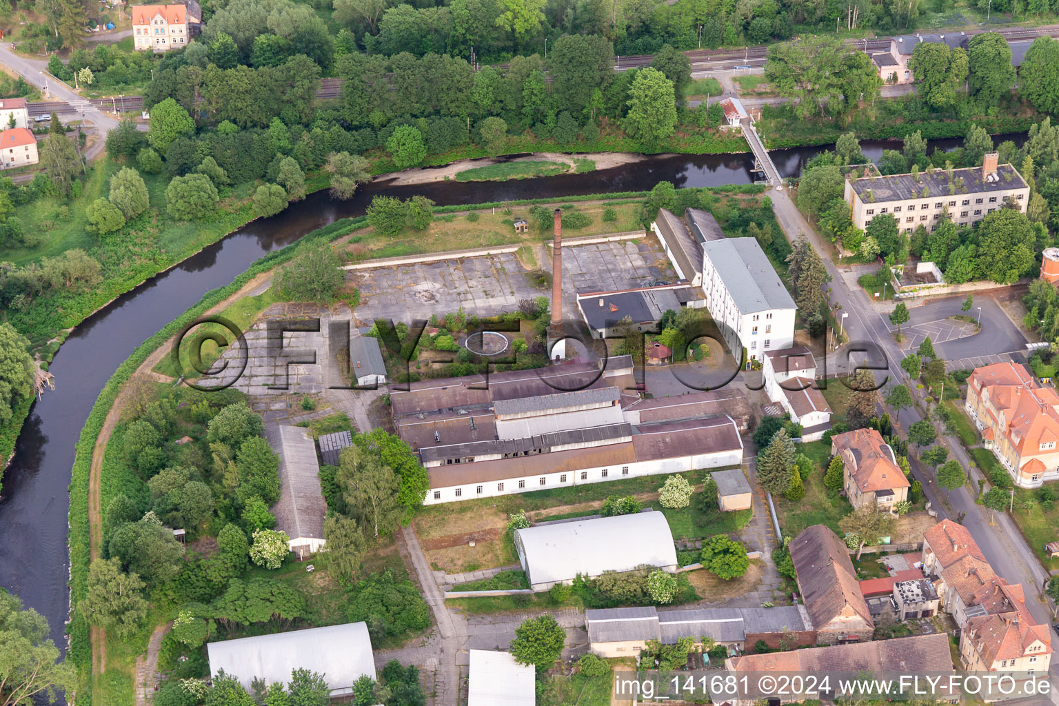 Industriegebiet Bahnhofstraße in Ostritz im Bundesland Sachsen, Deutschland