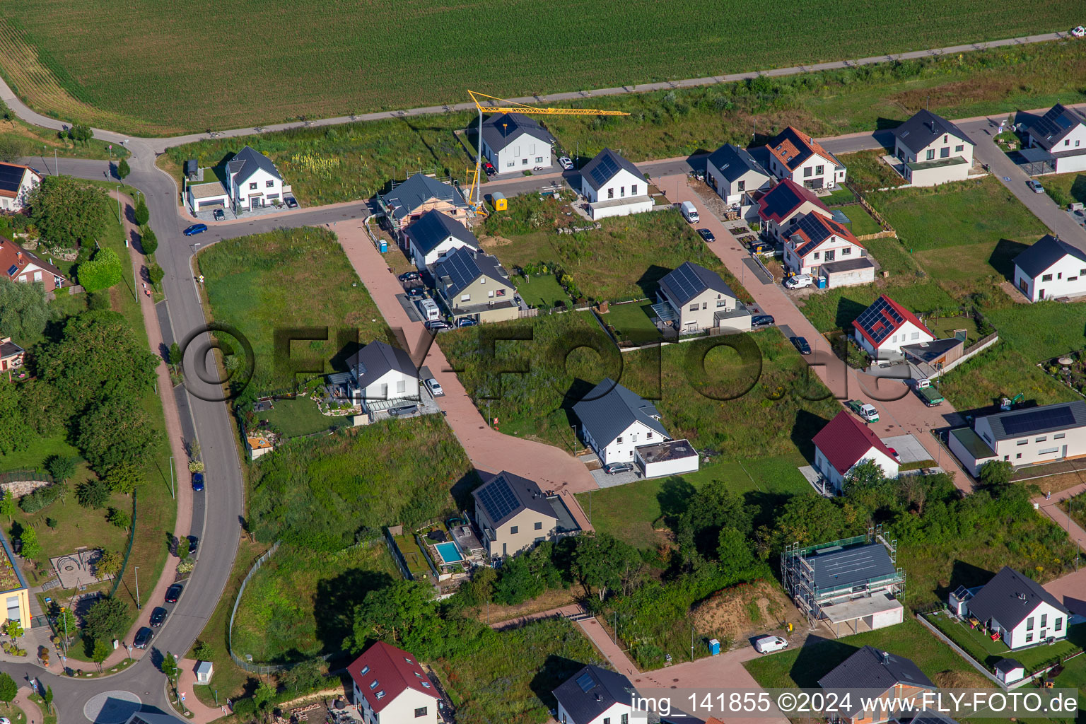 Luftbild von Holunderweg in Kandel im Bundesland Rheinland-Pfalz, Deutschland