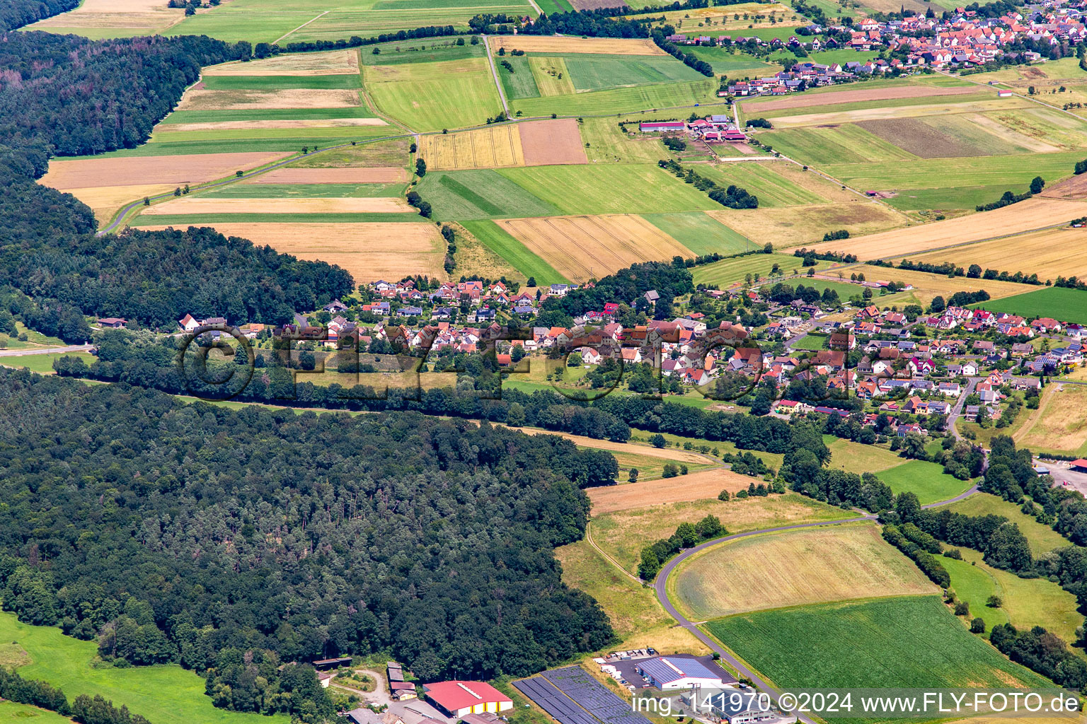 Schlimpfhof von Südosten in Oberthulba im Bundesland Bayern, Deutschland