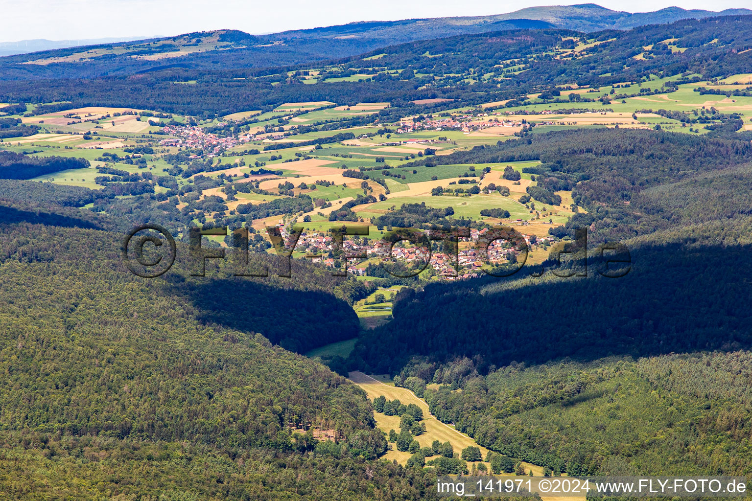 Oehrberg von Süden in Burkardroth im Bundesland Bayern, Deutschland