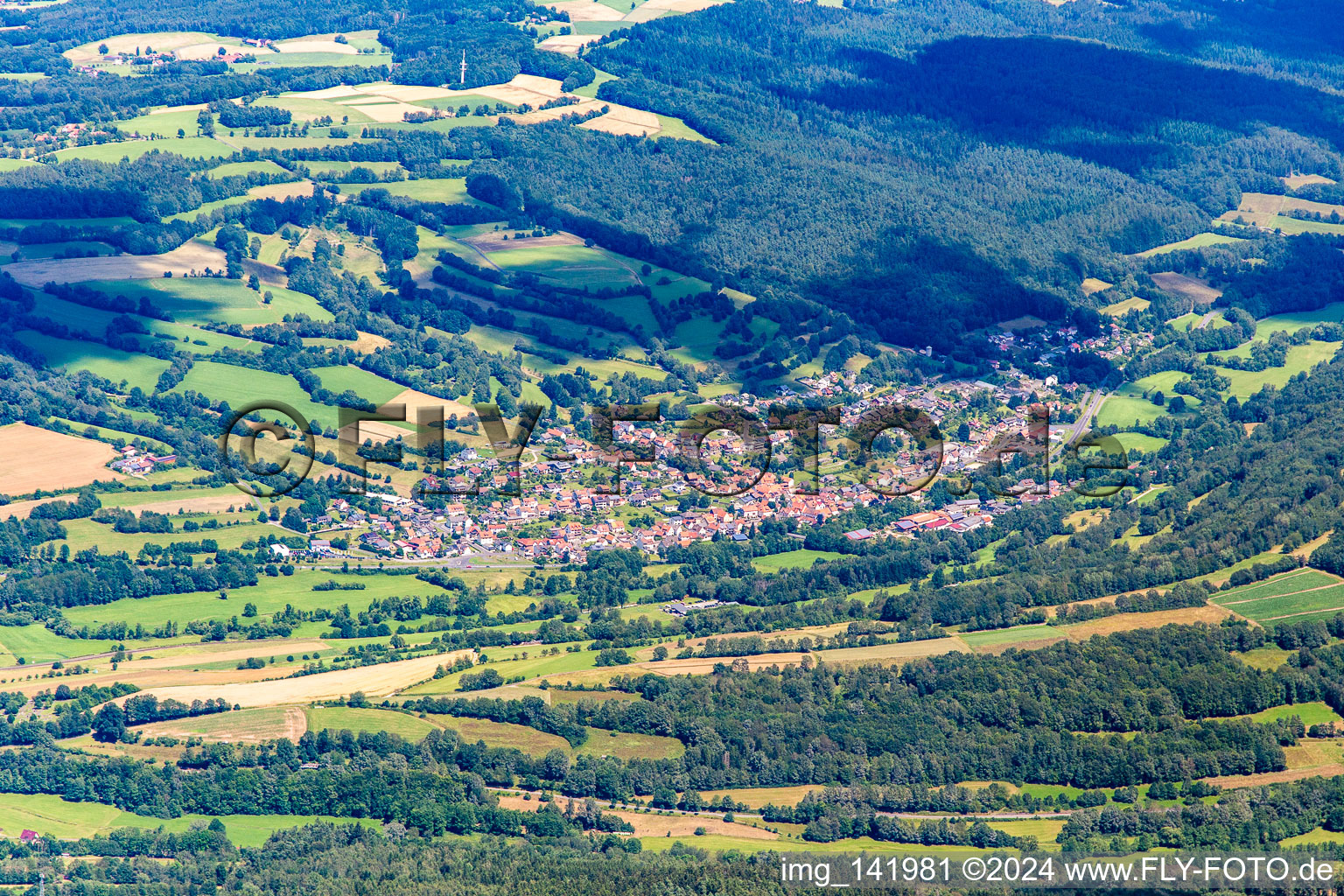 Hettenhausen von Süden in Gersfeld im Bundesland Hessen, Deutschland