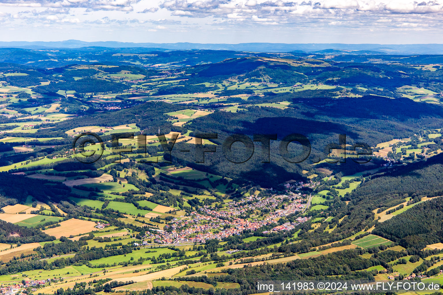 Hettenhausen von Südwesten in Gersfeld im Bundesland Hessen, Deutschland