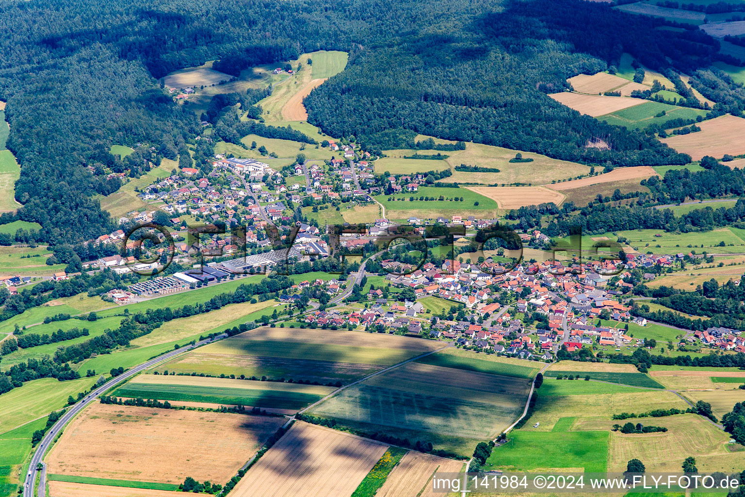 Schmalnau von Süden in Ebersburg im Bundesland Hessen, Deutschland