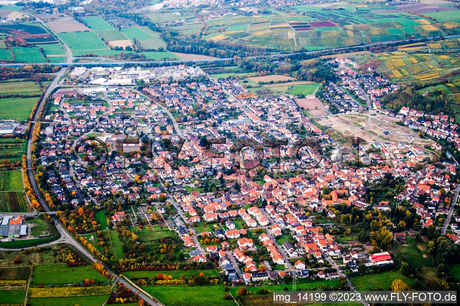 Luftbild von Rotenberg im Bundesland Baden-Württemberg, Deutschland