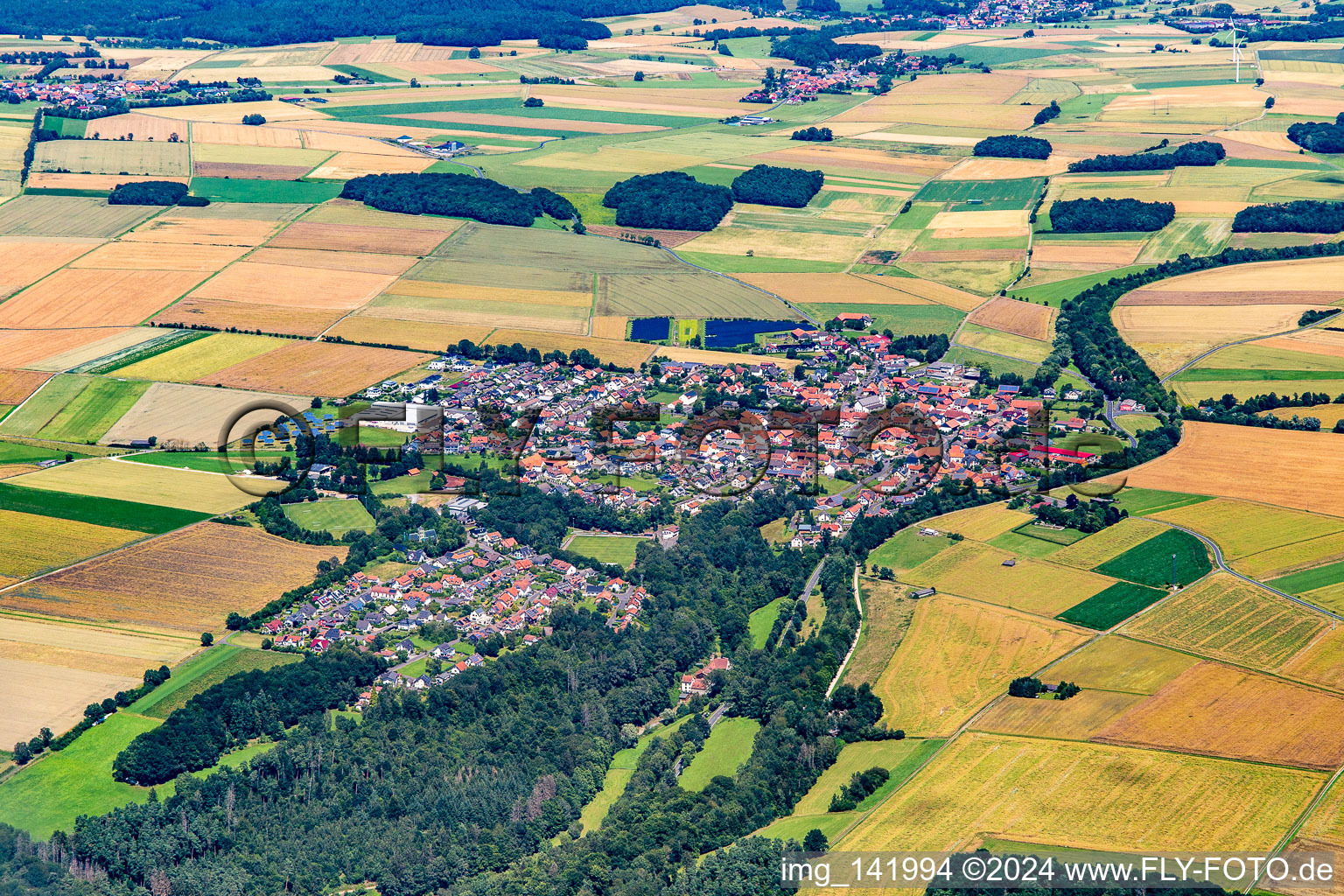 Steinbach von Südwesten in Burghaun im Bundesland Hessen, Deutschland