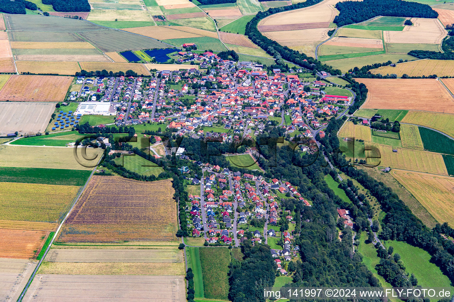 Steinbach von Westen in Burghaun im Bundesland Hessen, Deutschland