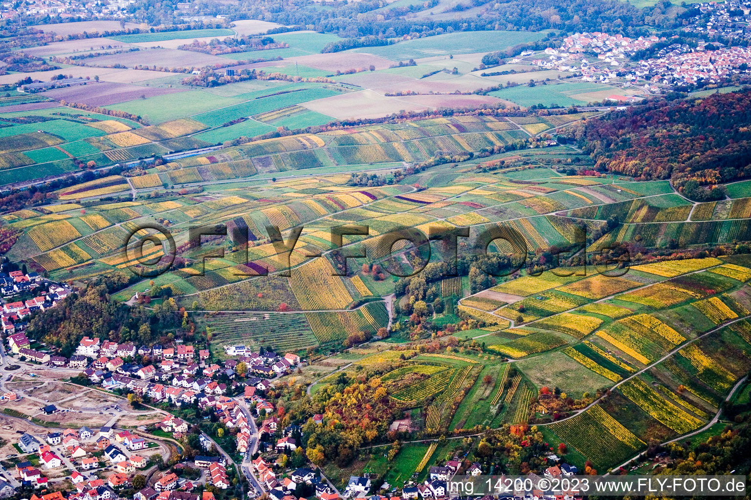 Luftaufnahme von Rotenberg im Bundesland Baden-Württemberg, Deutschland