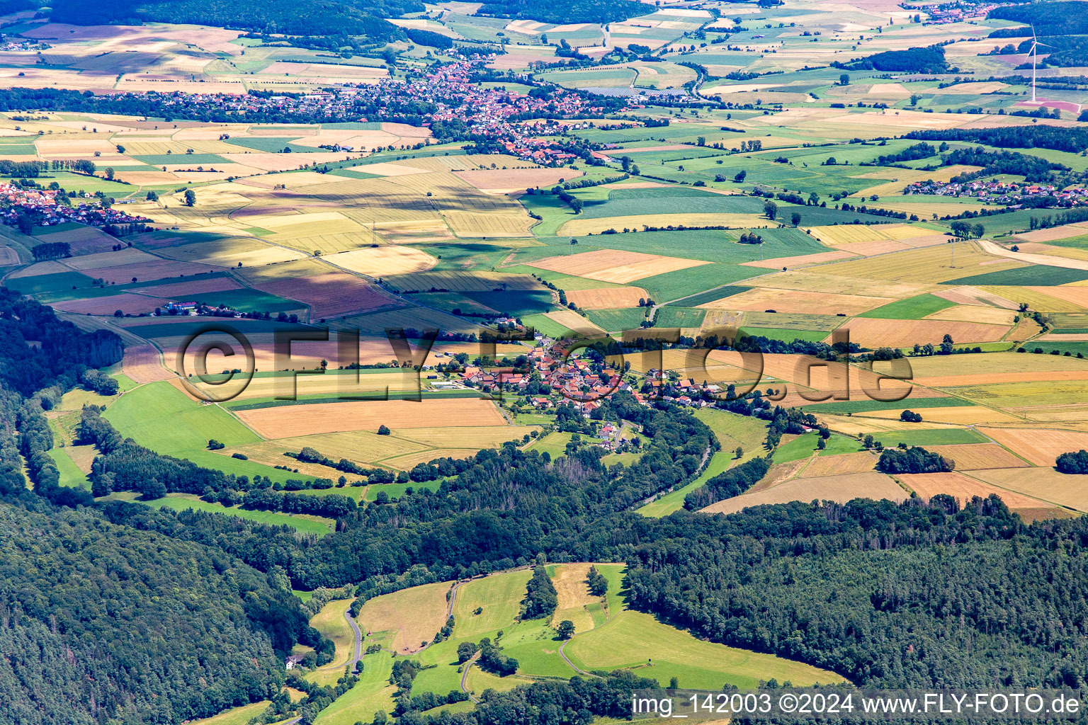 Erdmannrode von Westen in Schenklengsfeld im Bundesland Hessen, Deutschland