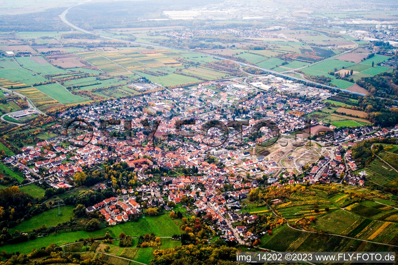 Rotenberg im Bundesland Baden-Württemberg, Deutschland von oben