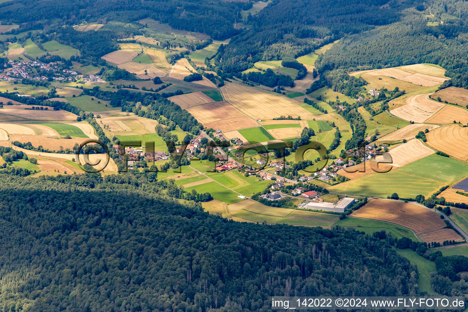 Heddersdorf von Süden in Kirchheim im Bundesland Hessen, Deutschland