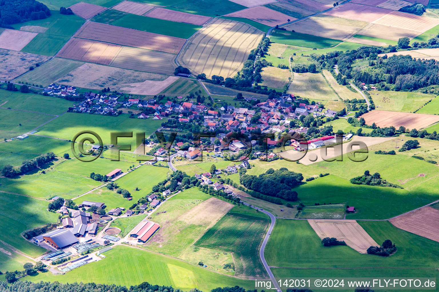 Heimertshausen von Südosten in Kirtorf im Bundesland Hessen, Deutschland