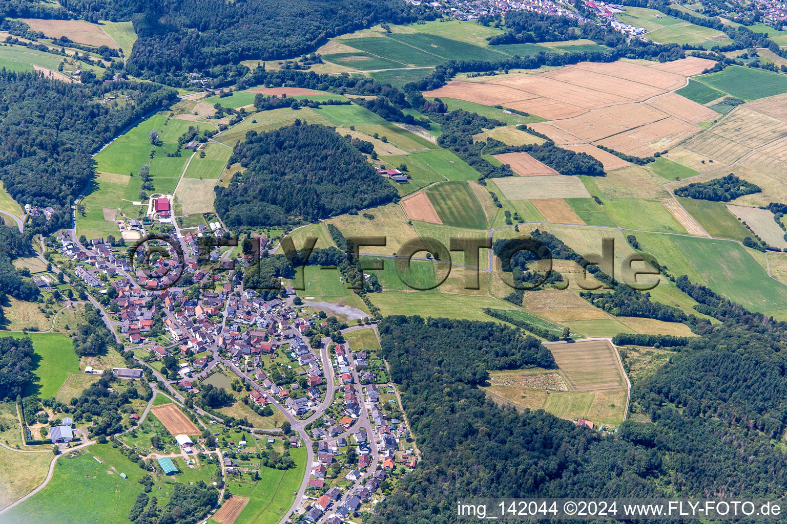 Allertshausen von Südosten in Rabenau im Bundesland Hessen, Deutschland