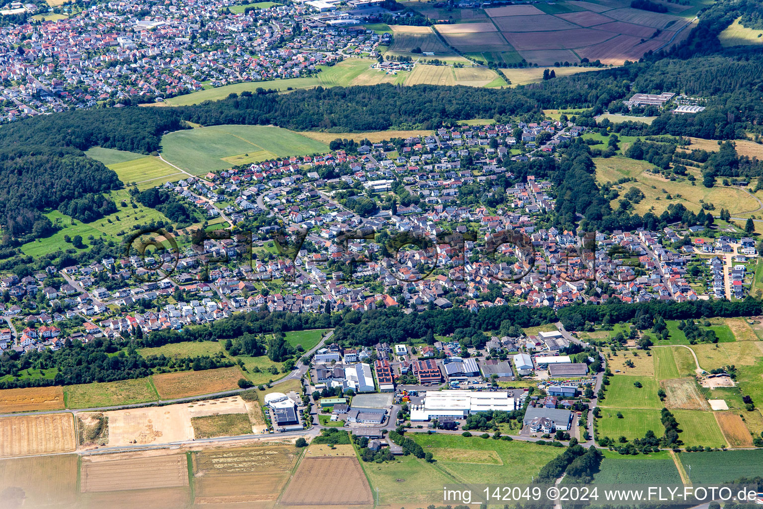 Launsbach von Südosten in Wettenberg im Bundesland Hessen, Deutschland