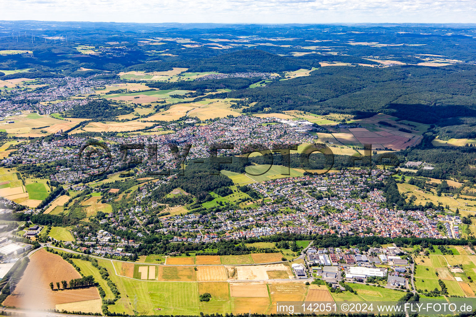 Krofdorf-Gleiberg von Osten in Wettenberg im Bundesland Hessen, Deutschland