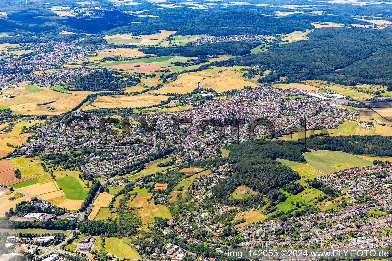 Luftbild von Krofdorf-Gleiberg von Osten in Wettenberg im Bundesland Hessen, Deutschland