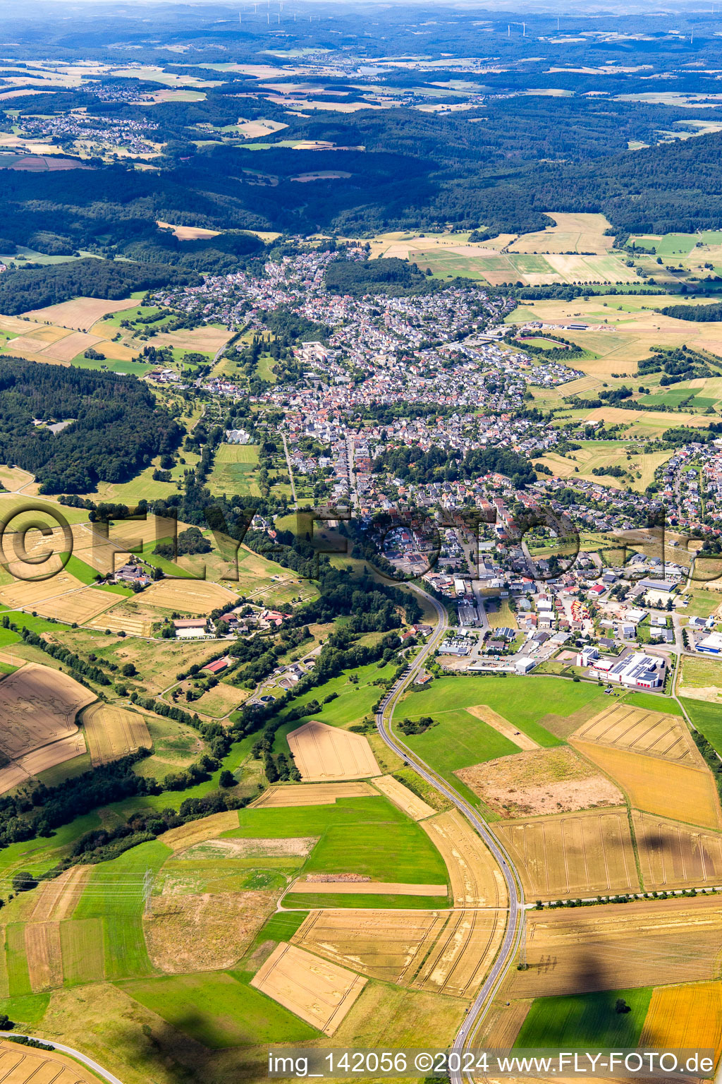 Rodheim-Bieber von Südosten in Biebertal im Bundesland Hessen, Deutschland