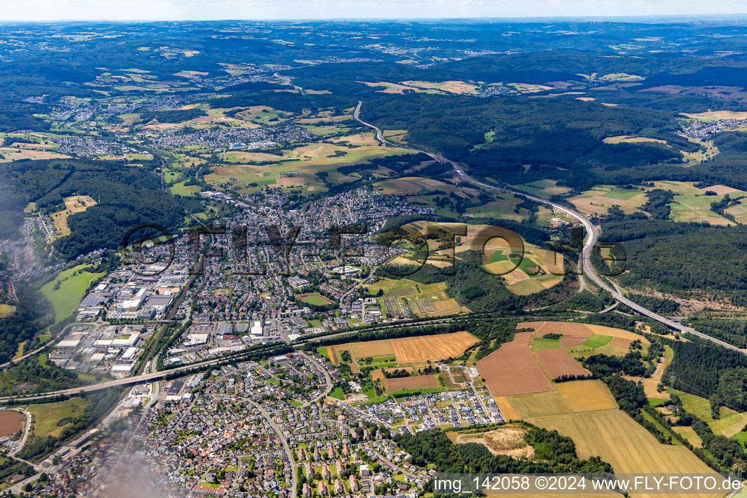 Hinter der A480 in Aßlar im Bundesland Hessen, Deutschland