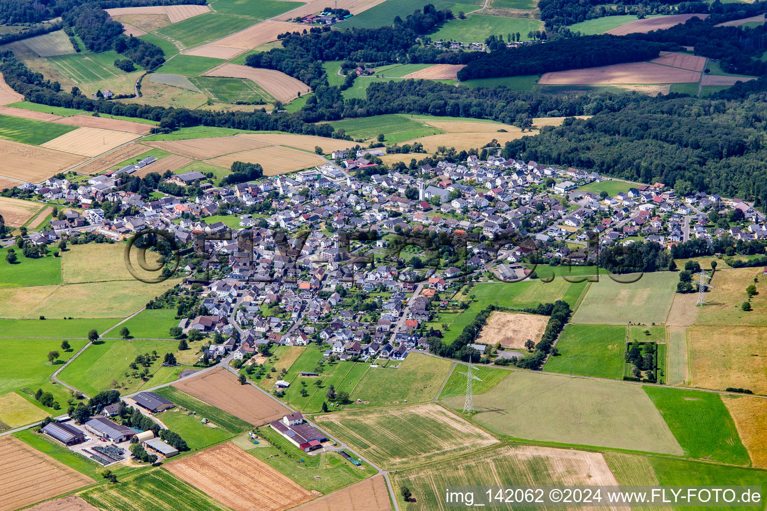 Oberzeuzheim von Südosten in Hadamar im Bundesland Hessen, Deutschland