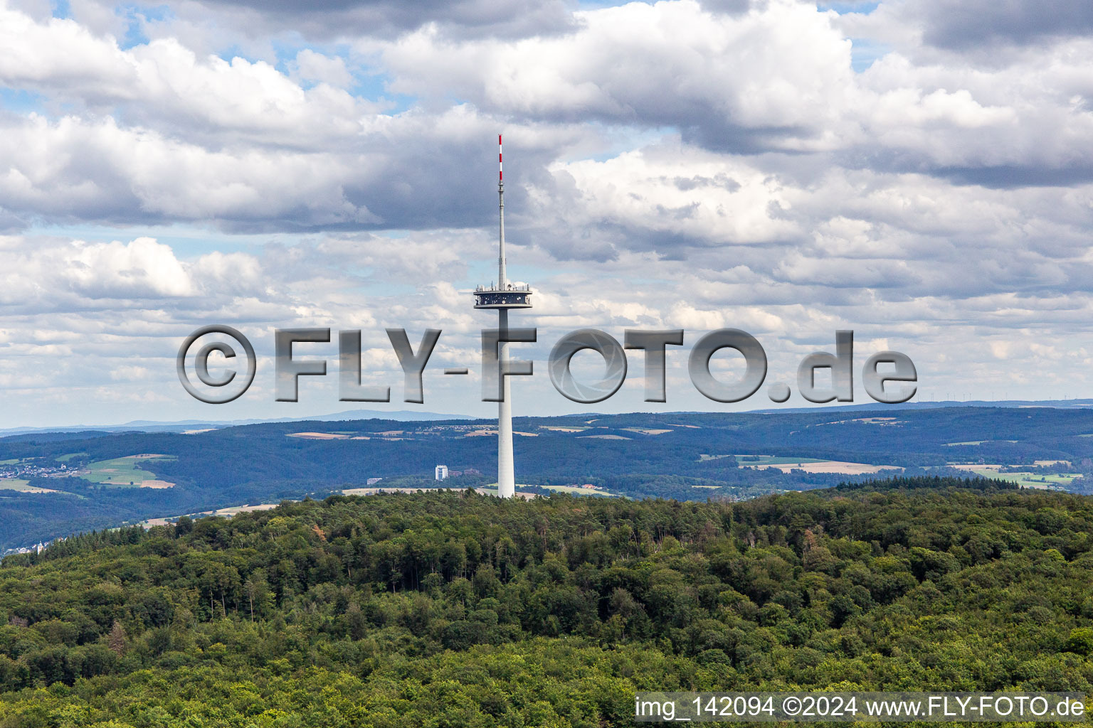 Fernmeldeturm Kühkopf im Ortsteil Karthäuserhofgelände in Koblenz im Bundesland Rheinland-Pfalz, Deutschland