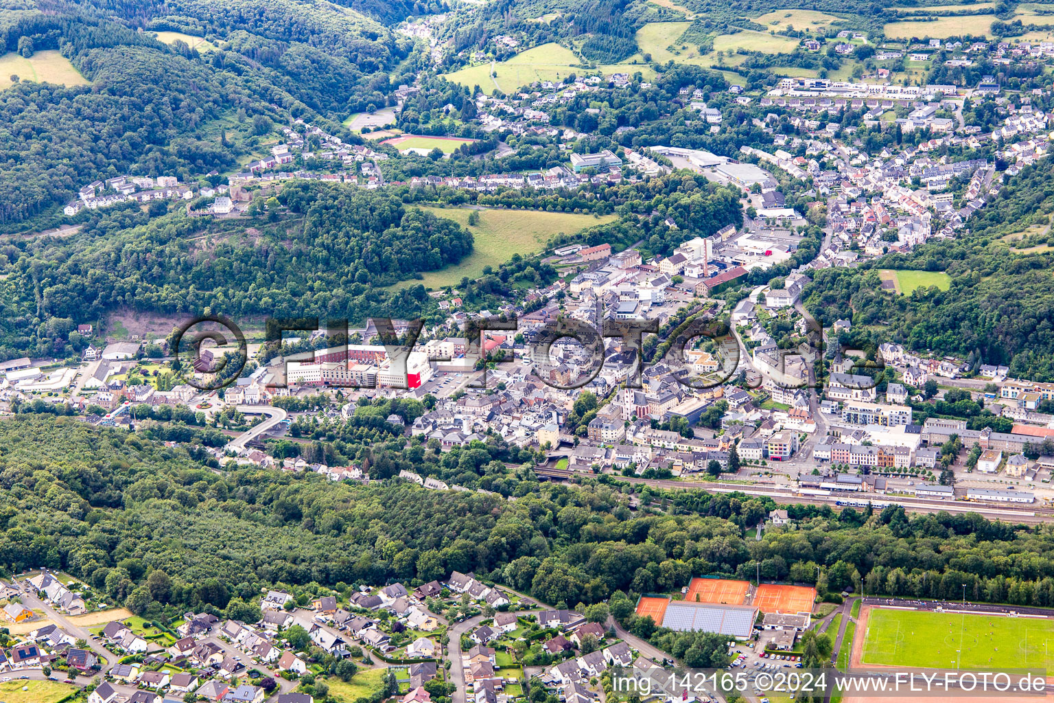 Kirn von Süden im Bundesland Rheinland-Pfalz, Deutschland