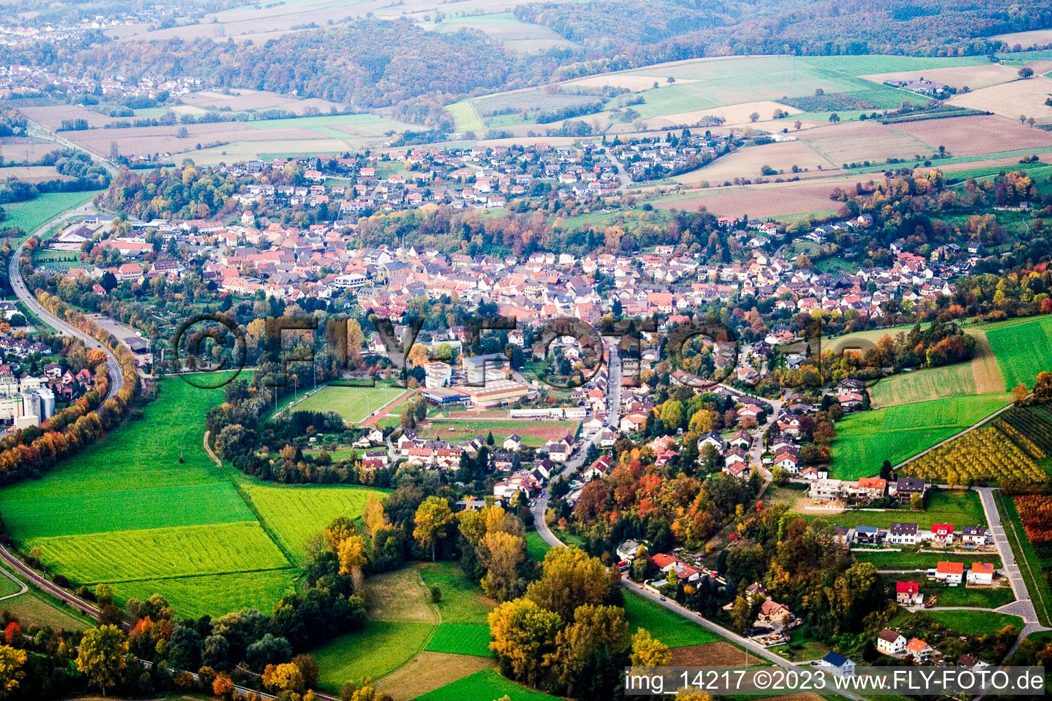 Luftbild von Zuzenhausen im Bundesland Baden-Württemberg, Deutschland
