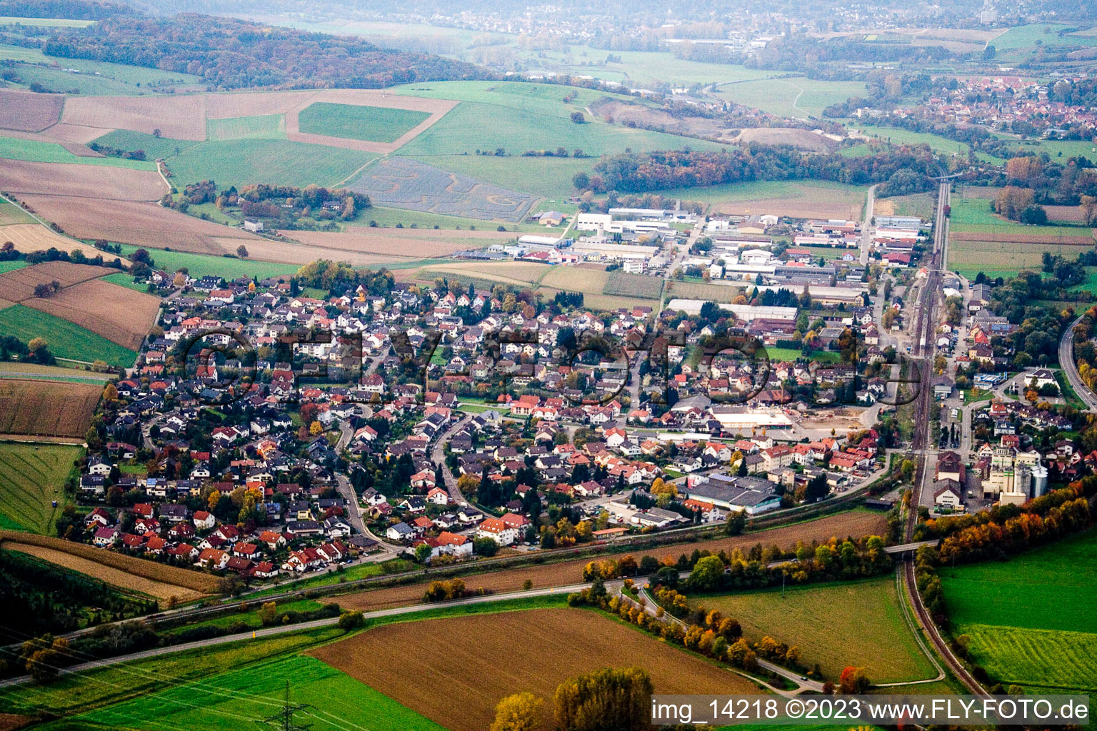 Luftaufnahme von Zuzenhausen im Bundesland Baden-Württemberg, Deutschland