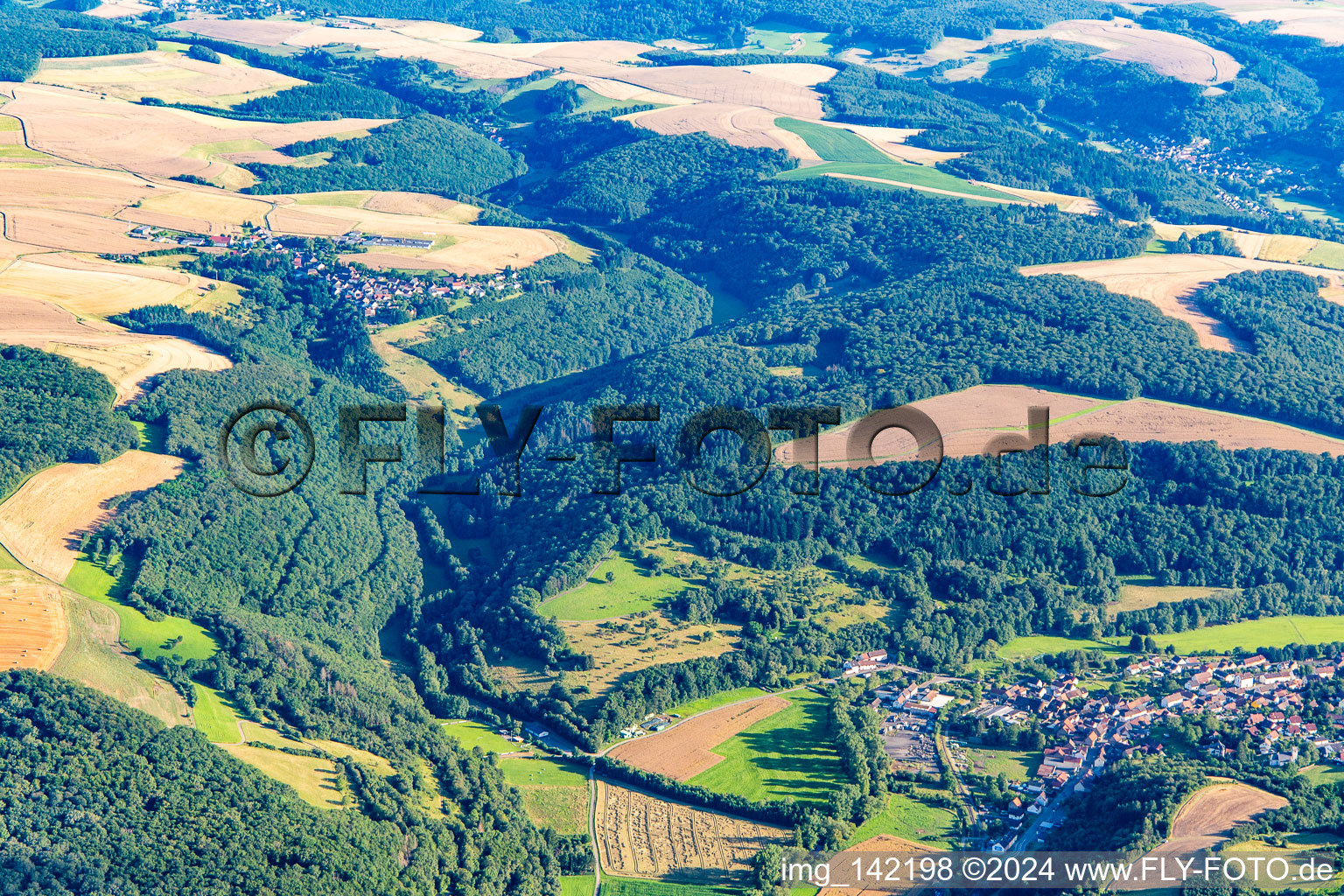 Odenbachtal von Norden in Adenbach im Bundesland Rheinland-Pfalz, Deutschland