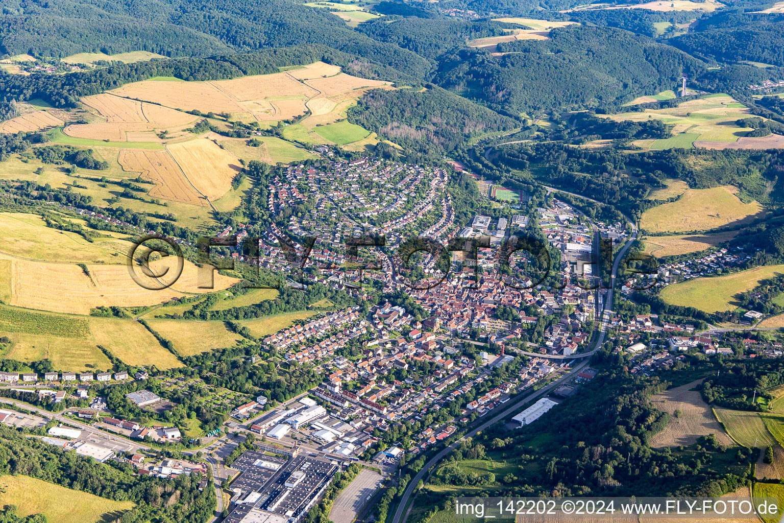 Rockenhausen von Norden im Bundesland Rheinland-Pfalz, Deutschland