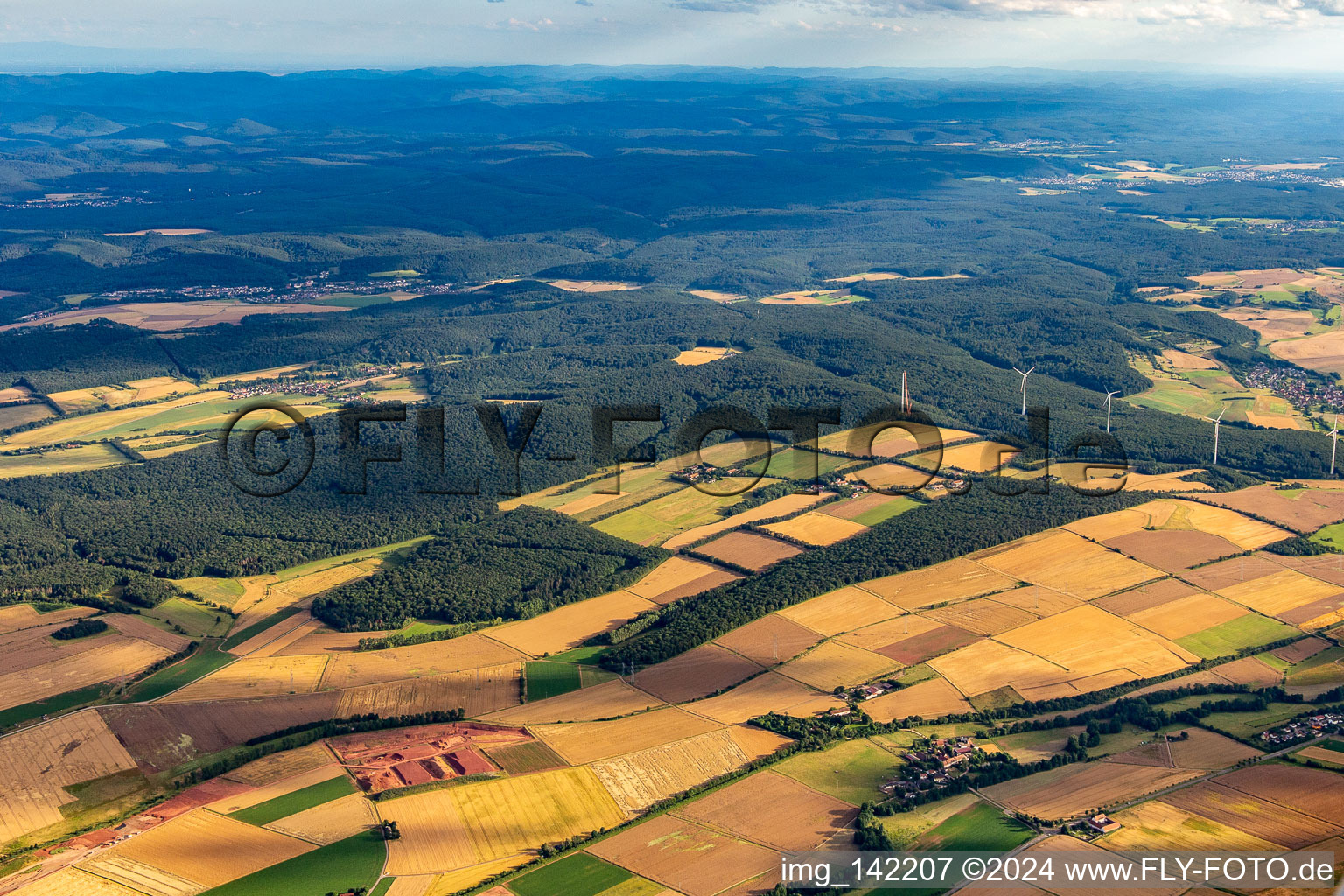 Windpark in Göllheim im Bundesland Rheinland-Pfalz, Deutschland