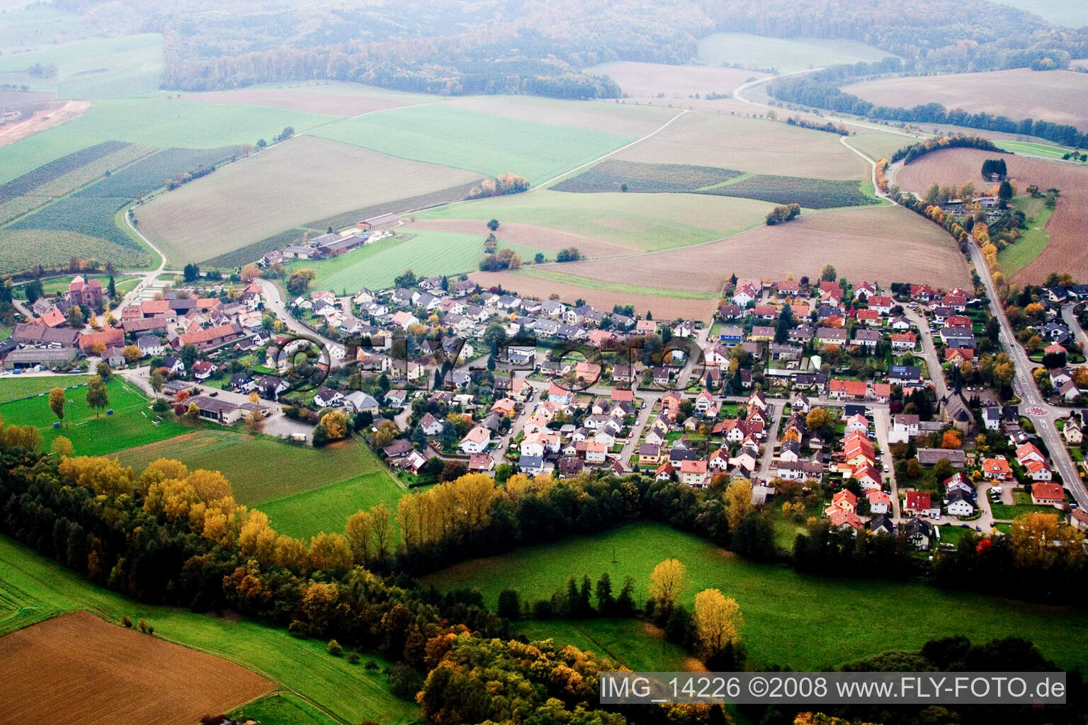 Luftbild von Lobenfeld im Bundesland Baden-Württemberg, Deutschland